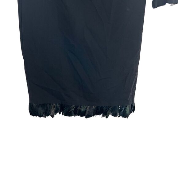 COS Mock Neck Half Sleeve Feather Hem Dress 6 - Picture 5 of 11